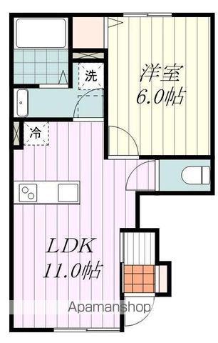 BELLE LEAD西石井(1LDK/1階)の間取り写真