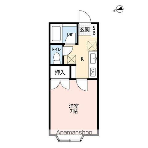 レインボーハイブリッジ(1K/2階)の間取り写真