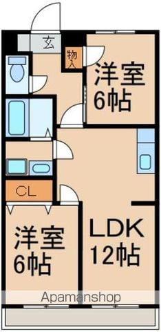 ヴェルクレール(2LDK/3階)の間取り写真