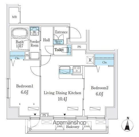 クラリティア板橋本町(2LDK/3階)の間取り写真