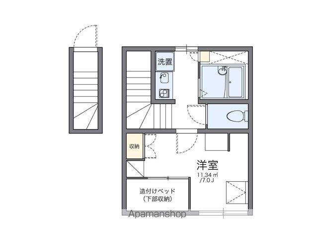 レオパレスロブレ(1K/2階)の間取り写真