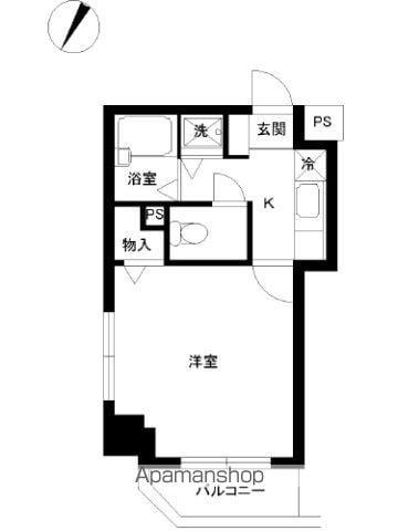 スカイコート神楽坂壱番館(1K/9階)の間取り写真