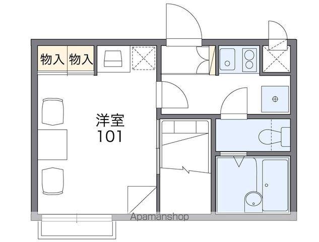 レオパレス南万代(1K/2階)の間取り写真