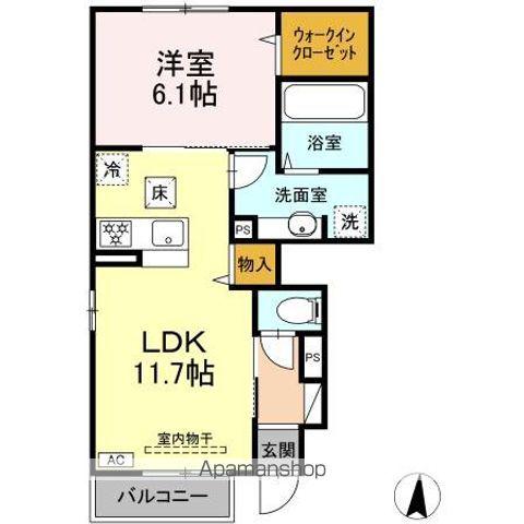 ベラノグラース(1LDK/1階)の間取り写真