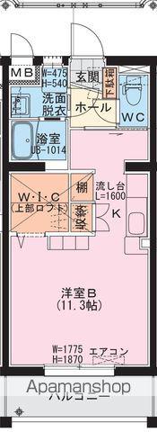 PISSENLIT I(ワンルーム/2階)の間取り写真