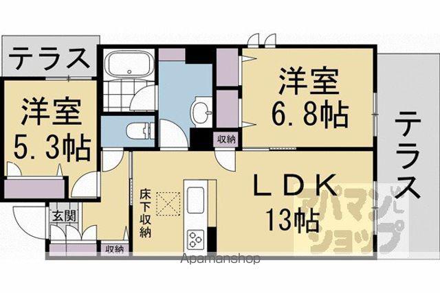 グランメゾン ヒラキ(2LDK/1階)の間取り写真