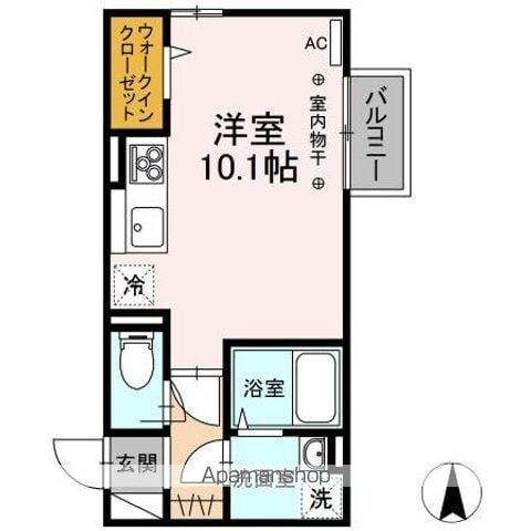  ル・シャンドール(ワンルーム/2階)の間取り写真