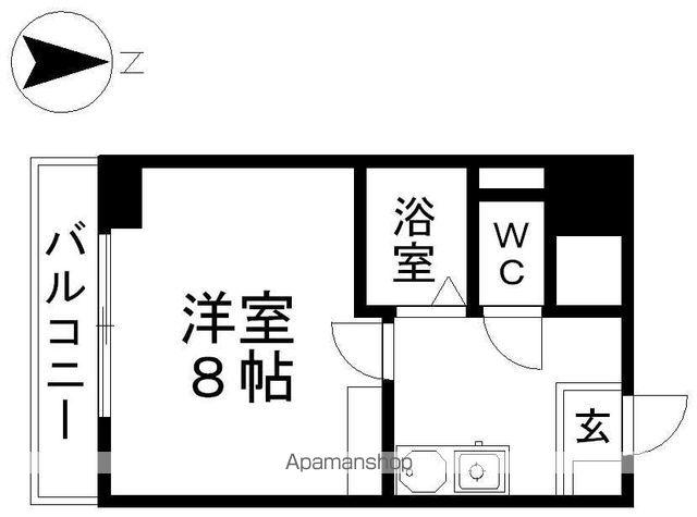 ヒルズ千種(1K/2階)の間取り写真