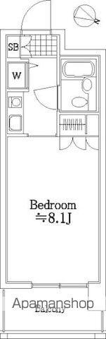 パーク・ノヴァ横浜井土ヶ谷(ワンルーム/6階)の間取り写真