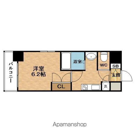 GENESE UMEDAKITA PROUDIA(1K/2階)の間取り写真