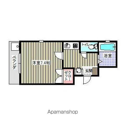 サクシードⅠ(1K/3階)の間取り写真