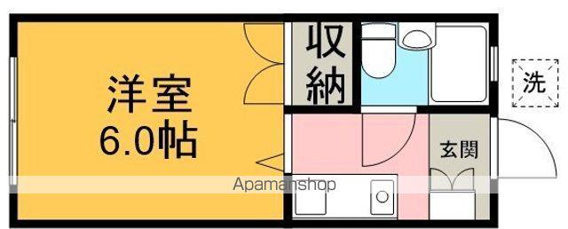 メゾンモトハシ(1K/1階)の間取り写真