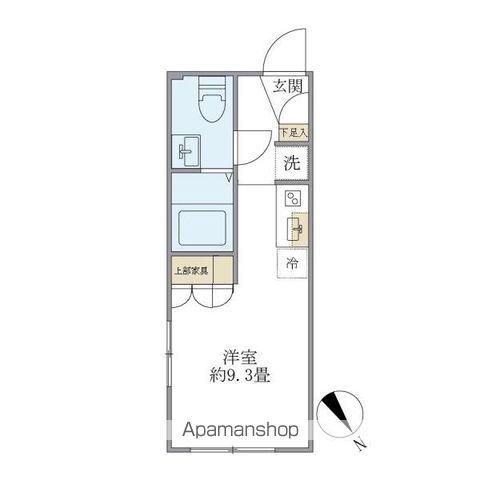 プラティーク清澄庭園(ワンルーム/2階)の間取り写真