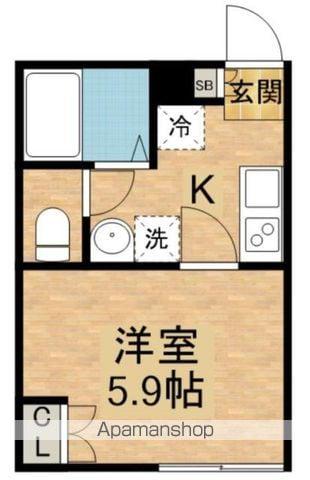 早稲田鶴巻町IMAハウス(1K/3階)の間取り写真