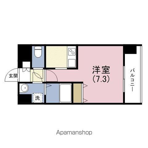 メゾンルージュ玉造EST(1K/3階)の間取り写真
