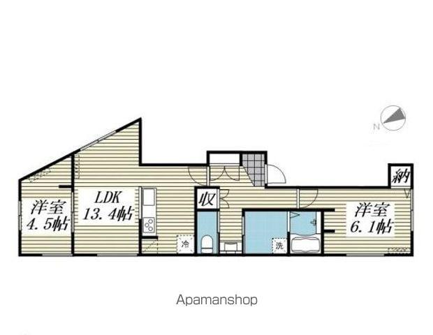 アトラス野方(2LDK/2階)の間取り写真