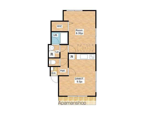 エース薬円台(1DK/1階)の間取り写真