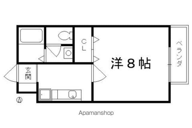 リヴィエール小栗栖(1K/2階)の間取り写真