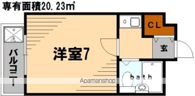 豊岡南フーガ(1K/2階)の間取り写真