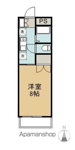 3パーシモンズパレス(1K/4階)の間取り写真