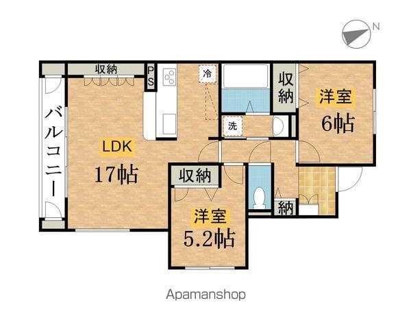 ＡＧＥ　ＤＯＲ　Ｇ棟(2LDK)の間取り写真