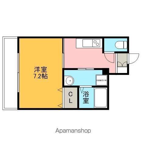 リバーコート砂田橋(1K/6階)の間取り写真