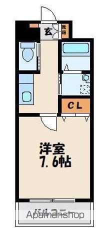 SK千鳥駅前(1K/4階)の間取り写真
