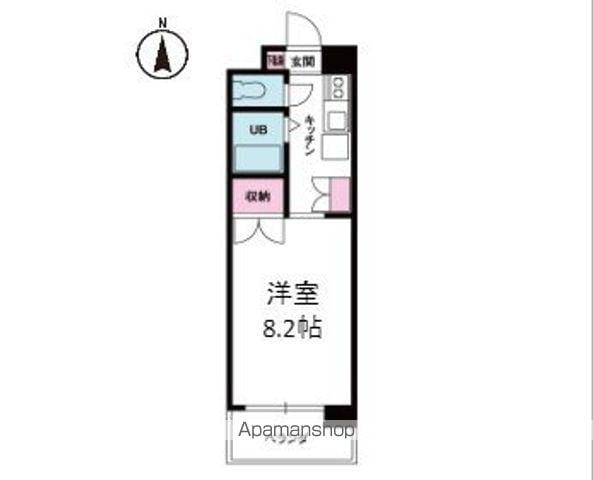 ジョイフル第2朝生田(1K/7階)の間取り写真