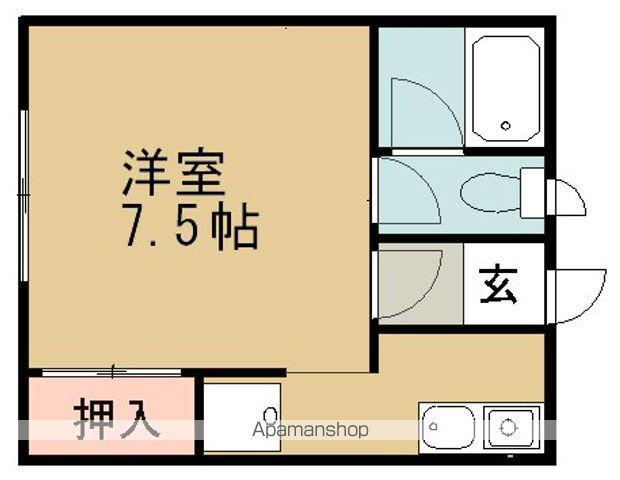 越智ハイツ・花畑(1K/3階)の間取り写真