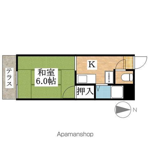 メゾンM(1K/1階)の間取り写真