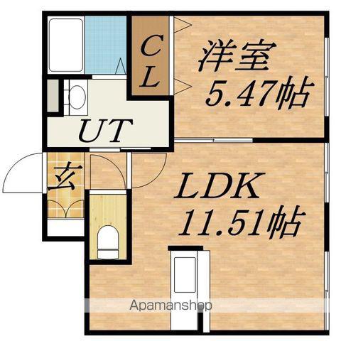 フレグランスコート(1DK/5階)の間取り写真