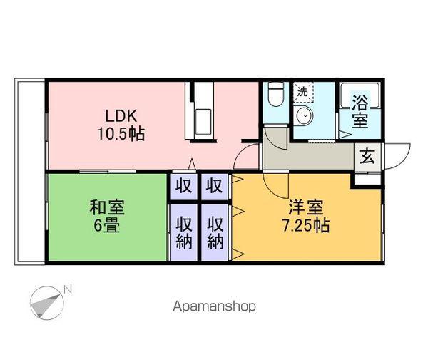 プリムローズ平和(2LDK/2階)の間取り写真