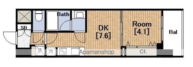 SPRANDID大阪BAYSIDE DUE(1DK/6階)の間取り写真
