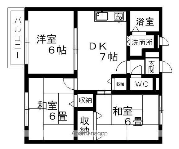 エスポワール317(3DK/1階)の間取り写真