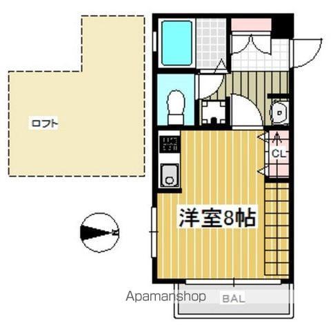 ヒューマンパレス新松戸Ⅱ(1K/2階)の間取り写真
