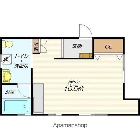 クリンハイツA(ワンルーム/1階)の間取り写真