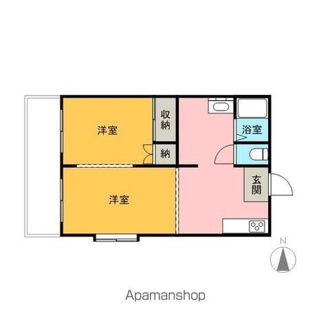 セイシェルハイムⅡ(1LDK/2階)の間取り写真