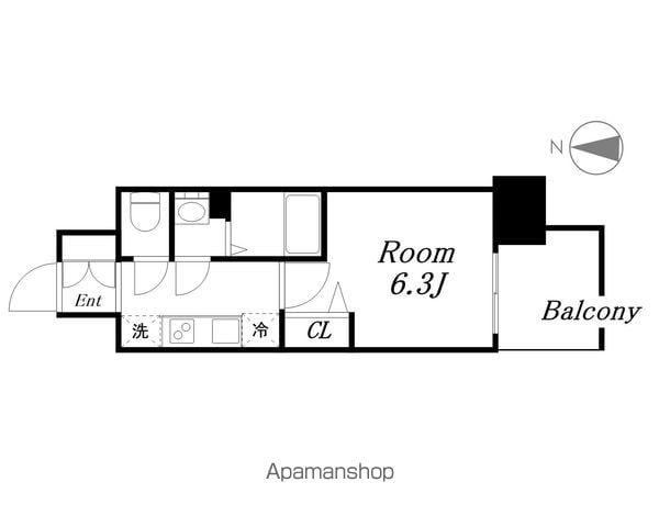 A&G KAMEJIMA(1K/2階)の間取り写真