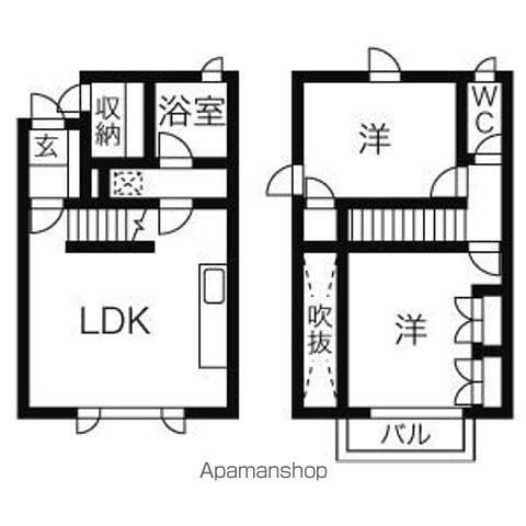 グリーンハイツＢ(2LDK)の間取り写真