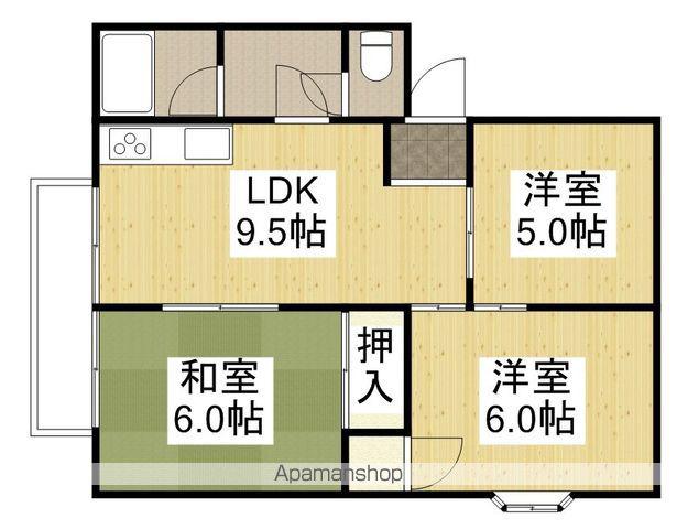 ハイグレードタウン多治米A(2LDK/2階)の間取り写真
