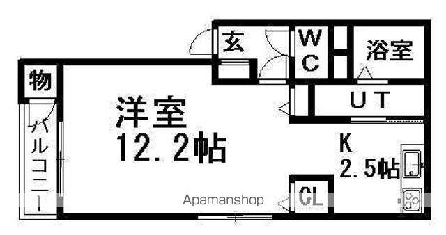 シルバニアコート豊平公園(1K/2階)の間取り写真