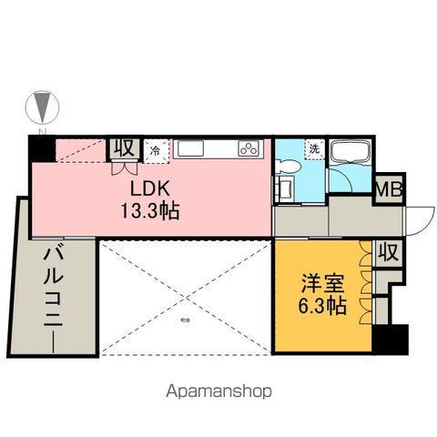 LASANTE葵(1LDK/9階)の間取り写真