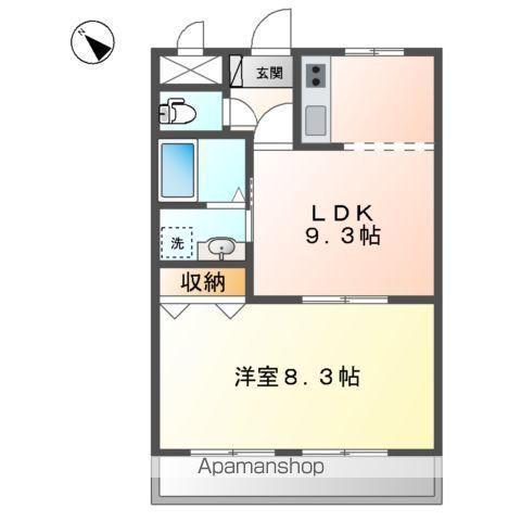 ヴィラ・マリアージュ(1LDK/1階)の間取り写真