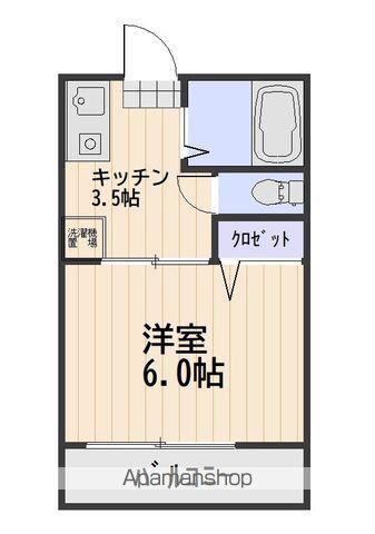 アルトハイデⅠ(1K/2階)の間取り写真