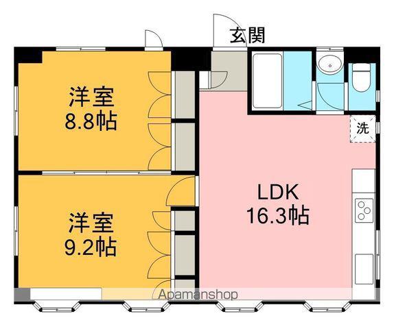 ダイキチビル(2LDK/4階)の間取り写真