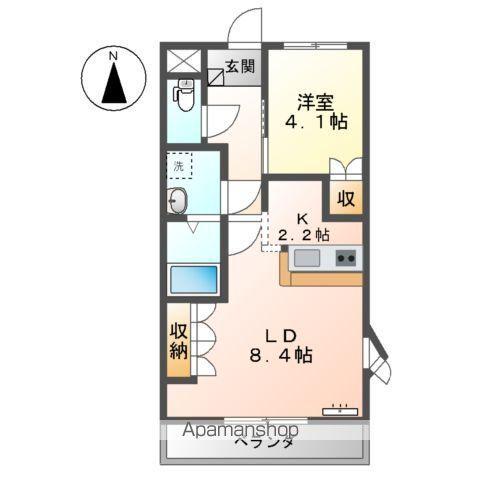 ラ・ティエラ(1LDK/1階)の間取り写真