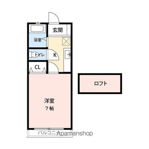 プラザ・ドゥ・ロゴス(1K/2階)の間取り写真