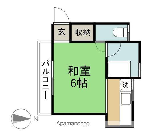 青木ハイツ(1K/1階)の間取り写真