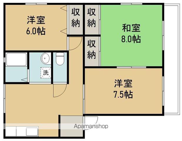 ハイツKS(3DK/1階)の間取り写真