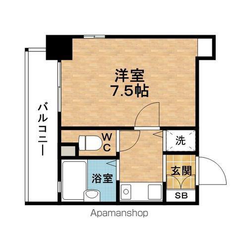 EVERSQUAREDOSHIN(1K/8階)の間取り写真